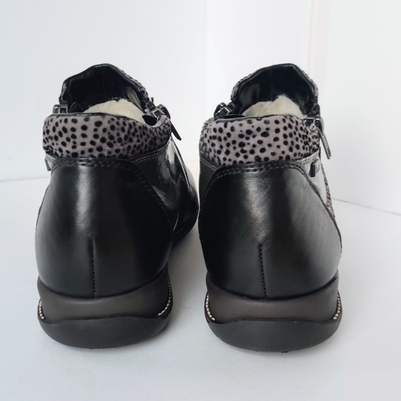 RIEKER Water Resistant Leather Lambswool Lining Ankle Boots Shoes EU42/US 10 - Picture 5 of 14